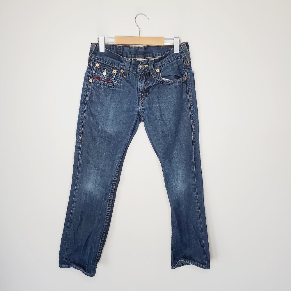 TRUE RELIGION Flap Pocket Blue Bootcut Jeans - Picture 2 of 10